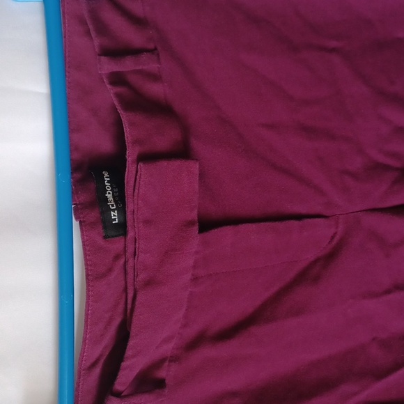 Liz Claiborne Career Pants Emma Classic size 14, Berry - Picture 2 of 5